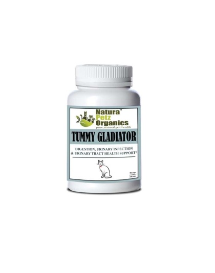 Tummy Gladiator - Digestion, Adjunctive Reflux & Urinary Tract Support* - Cat / 150 caps/ 250 mg/ Size 3