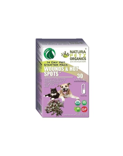 Wounds And Hot Spot Starter Pack For Dogs And Cats * - Cat Capsules / Size 3
