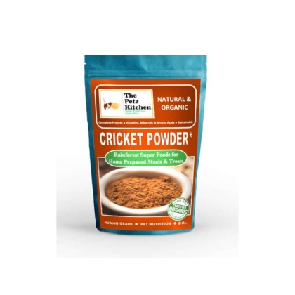 Cricket Flour Omega 3 & 6 Complete Protein* Eco-Conscious Usda Organic Cricket Flour* The Petz Kitchen - Organic & Human Grade Ingredients For Home Prepared Meals & Treats - 8 Oz./ Bag