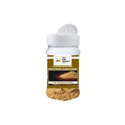 Yellow Maca* Complete Protein & Cognitive & Glandular Support* The Petz Kitchen Organic & Human Grade Ingredients For Home Prepared Meals & Treats* - 2 oz. / Shaker