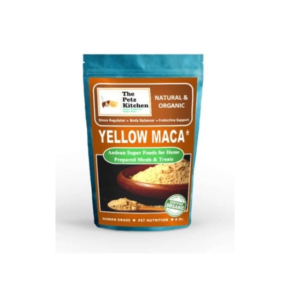 Yellow Maca* Complete Protein & Cognitive & Glandular Support* The Petz Kitchen Organic & Human Grade Ingredients For Home Prepared Meals & Treats* - 8 oz.