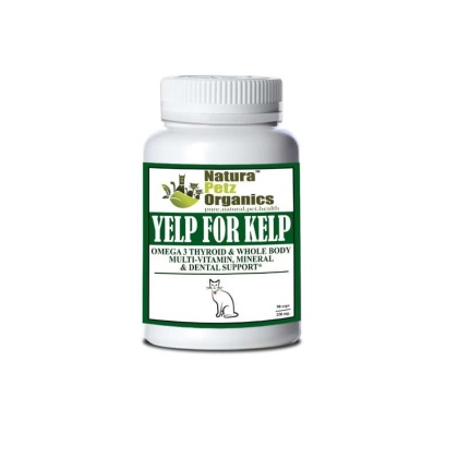 Yelp For Kelp - Omega 3 & 6 Thyroid & Whole Body Multi-Mineral, Vitamin & Dental Support* - CAT/ 90 caps / 250 mg / Size 3