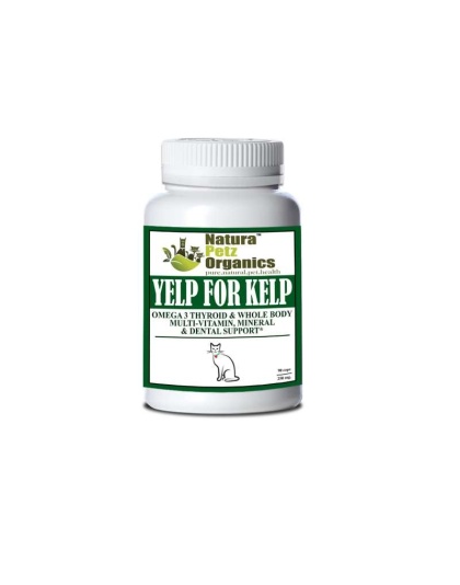 Yelp For Kelp - Omega 3 & 6 Thyroid & Whole Body Multi-Mineral, Vitamin & Dental Support* - CAT/ 90 caps / 250 mg / Size 3