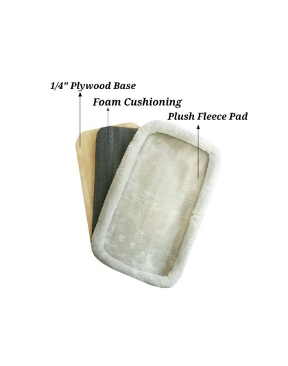 Copper Series Plush Replacement Faux Fleece Pad with Plywood Base - 18X10 in