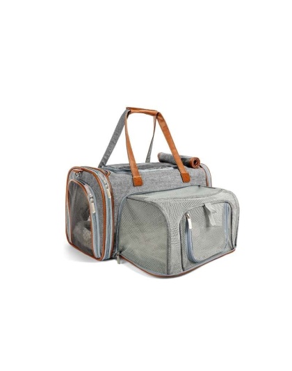 Platinum Gray - Mr. Peanut's Gold Series Standard Size Expandable Pet Carrier - 18 in L x 10.5 in W x 11 in H