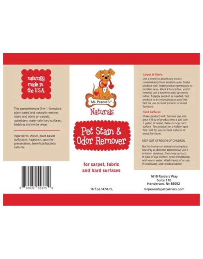 Mr. Peanut's Naturals Enzymatic Stain and Odor Remover - 1 Gallon RefilLarge