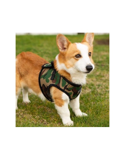 Camo - Mr. Peanut's PupTrek Small Dog/Cat Soft Mesh Step In Harness Vest - XSmall