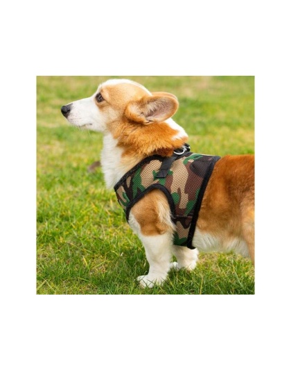 Camo - Mr. Peanut's PupTrek Small Dog/Cat Soft Mesh Step In Harness Vest - XSmall