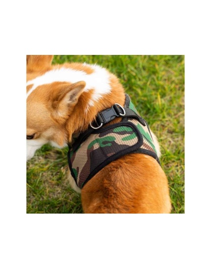 Camo - Mr. Peanut's PupTrek Small Dog/Cat Soft Mesh Step In Harness Vest - Small