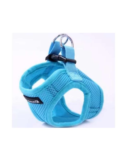 Blue - Mr. Peanut's PupTrek Small Dog/Cat Soft Mesh Step In Harness Vest - Large