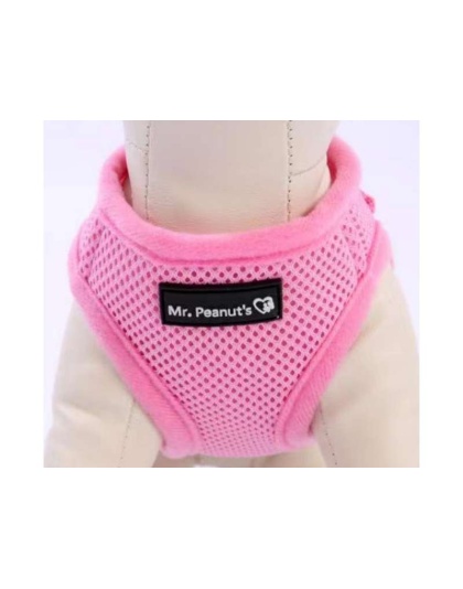 Pink - Mr. Peanut's PupTrek Small Dog/Cat Soft Mesh Step In Harness Vest - Large