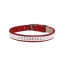 Red - Susan Lanci Designs 3 Row Giltmore Crystals Collar - Large