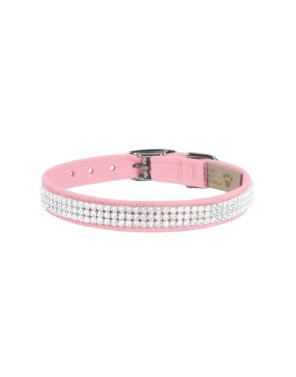Puppy Pink - Susan Lanci Designs 3 Row Giltmore Crystals Collar - TC