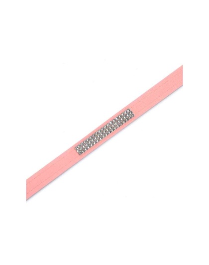 Red - Susan Lanci Designs 3 Row Giltmore Crystals Leash - 4 FT