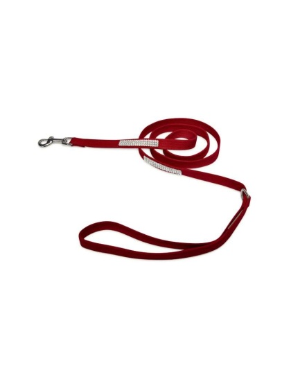 Tiffi Blue - Susan Lanci Designs 3 Row Giltmore Crystals Leash - 4 FT