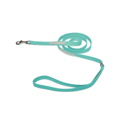 French Lavender - Susan Lanci Designs 3 Row Giltmore Crystals Leash - 4 FT