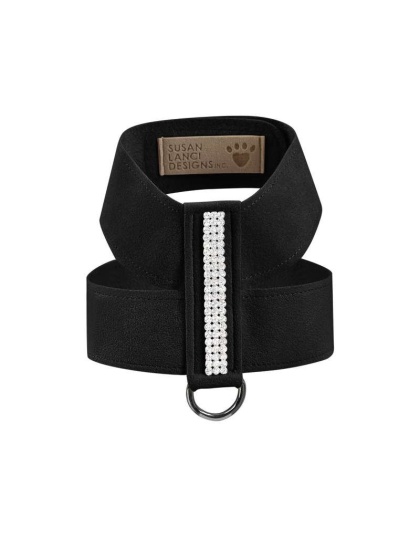 Black - Susan Lanci Designs 3 Row Giltmore Crystals Tinkie Harness - Medium