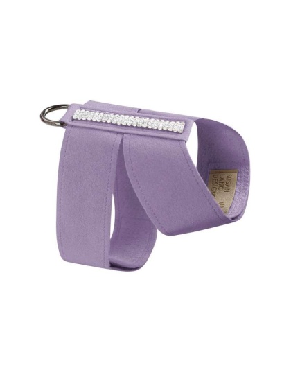French Lavender - Susan Lanci Designs 3 Row Giltmore Crystals Tinkie Harness - XS