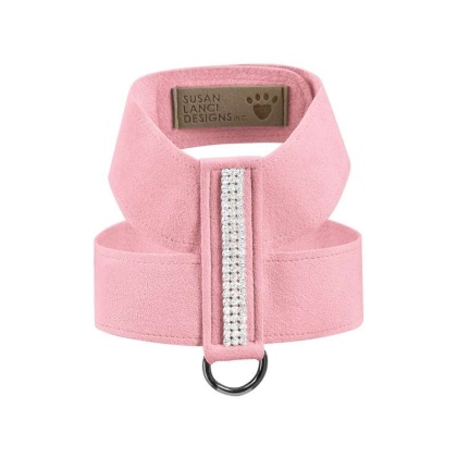 Puppy Pink - Susan Lanci Designs 3 Row Giltmore Crystals Tinkie Harness - XXS
