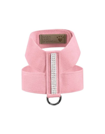 Puppy Pink - Susan Lanci Designs 3 Row Giltmore Crystals Tinkie Harness - XXS