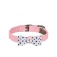 Puppy Pink/Black & White Polka Dot  - Susan Lanci Designs Black & White Polka Dot Big Bow Collar - Medium