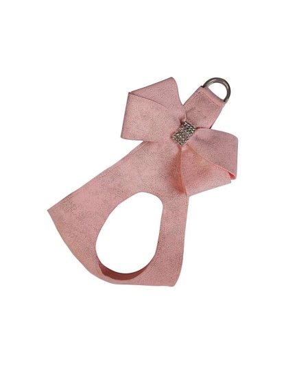 Puppy Pink Glitzerati - Susan Lanci Designs Puppy Pink Glitzerati Nouveau Bow Step In Harness - XS
