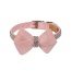 Puppy Pink - Susan Lanci Designs Puppy Pink Glitzerati Nouveau Bow 3 Row Giltmore Collar - XXS