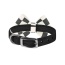 Black - Susan Lanci Designs Windsor Check Nouveau Bow Collar - XL