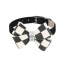 Black - Susan Lanci Designs Windsor Check Nouveau Bow Collar - XS
