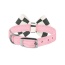 Puppy Pink - Susan Lanci Designs Windsor Check Nouveau Bow Collar - XS