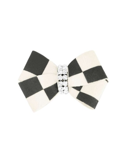 Windsor Check - Susan Lanci Designs Windsor Check Nouveau Bow Hair Bow - XS