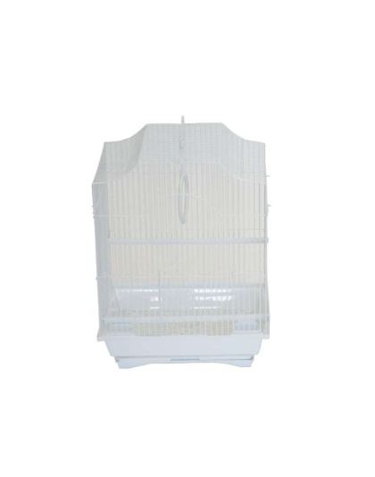White - YML Cornerless Flat Top Cage - Medium - 13.3" x 10.8" x 16.5"