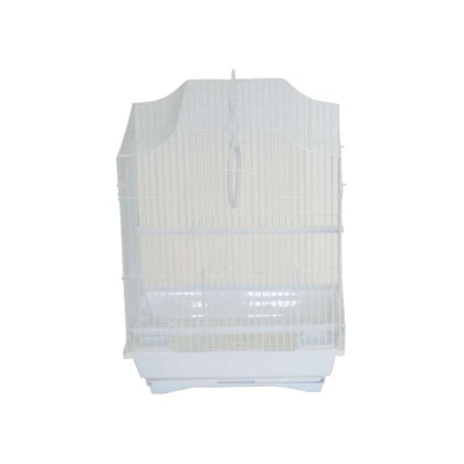 White - YML Cornerless Flat Top Cage - Small - 11" x 9" x 14"