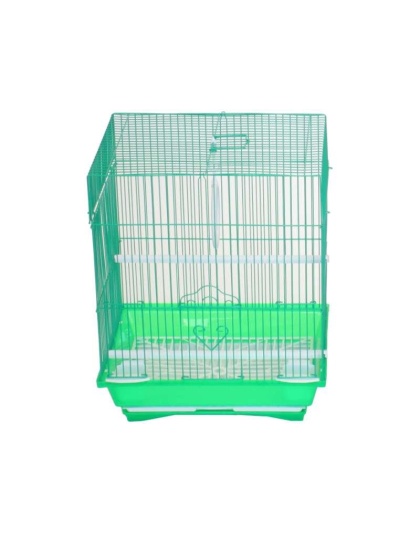 Green - YML Flat Top Parakeet Cage - 13.3" x 10.8" x 16.5"