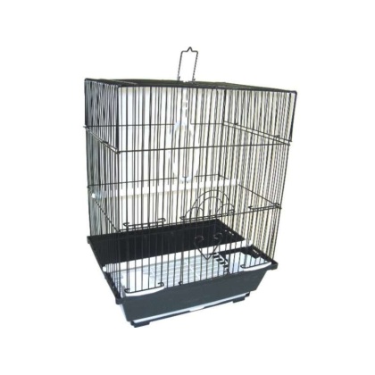 black - YML Flat Top Parakeet Cage - 11" x 9" x 14"