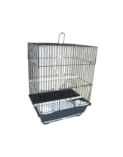 black - YML Flat Top Parakeet Cage - 11" x 9" x 14"