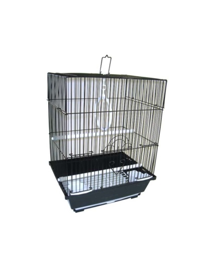 black - YML Flat Top Parakeet Cage - 13.3" x 10.8" x 16.5"