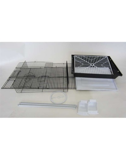 black - YML Flat Top Parakeet Cage - 13.3" x 10.8" x 16.5"