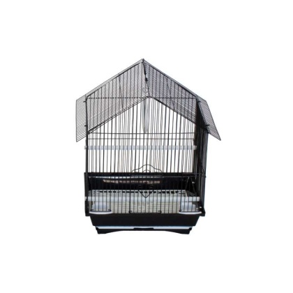 black - YML House Top Style Parakeet Cage - 13.3" x 10.8" x 17.8"