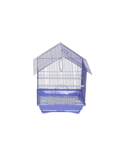 purple - YML House Top Style Parakeet Cage - 13.3" x 10.8" x 17.8"