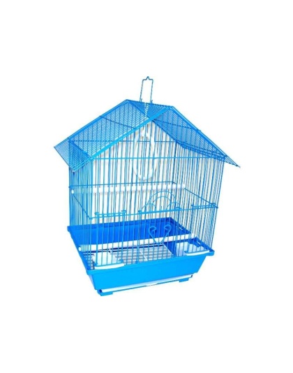 Blue - YML House Top Style Parakeet Cage - 11" x 9" x 16"