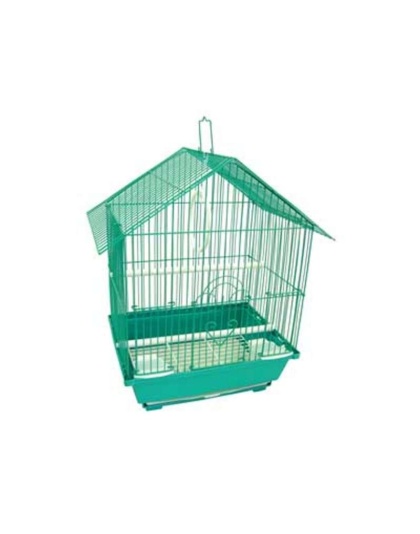 Green - YML House Top Style Parakeet Cage - 11" x 9" x 16"