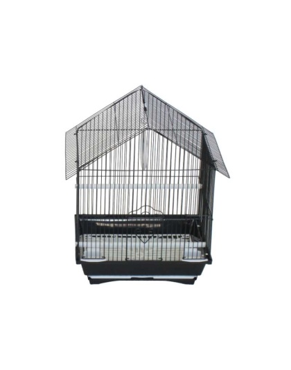 black - YML House Top Style Parakeet Cage - 11" x 9" x 16"