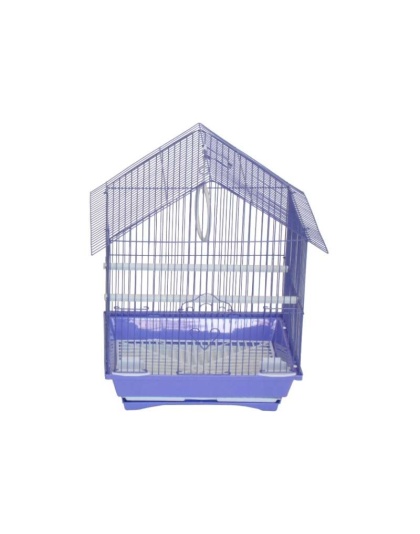 purple - YML House Top Style Parakeet Cage - 11" x 9" x 16"