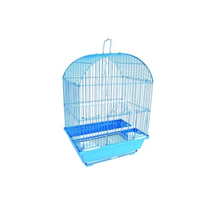 Blue - YML Round Top Style Parakeet Cage - 13.3" x 10.8" x 17.8"