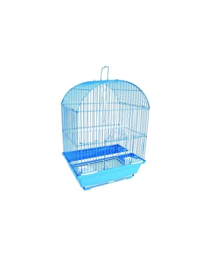 Blue - YML Round Top Style Parakeet Cage - 13.3" x 10.8" x 17.8"