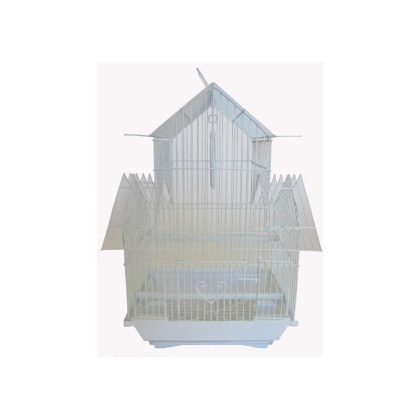 White - YML Pagoda Top Parakeet Cage - Small - 11" x 9" x 16"