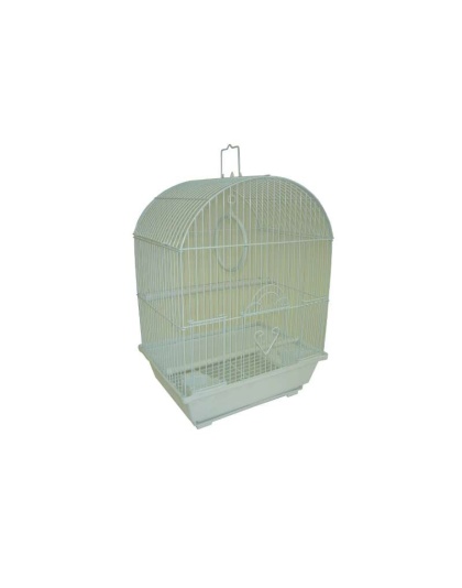 White - YML Round Top Style Parakeet Cage - 13.3" x 10.8" x 17.8"