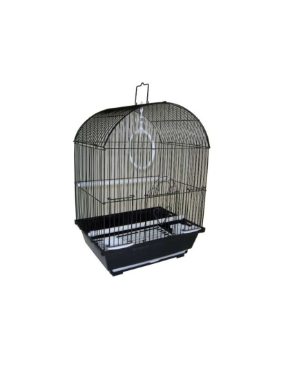 black - YML Round Top Style Parakeet Cage - 11 x 9 x 16