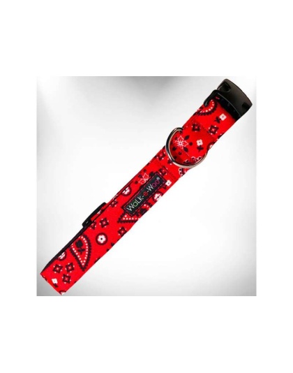 Red - Bandana Dog Collars - S 3/4" width fits 10-14" neck